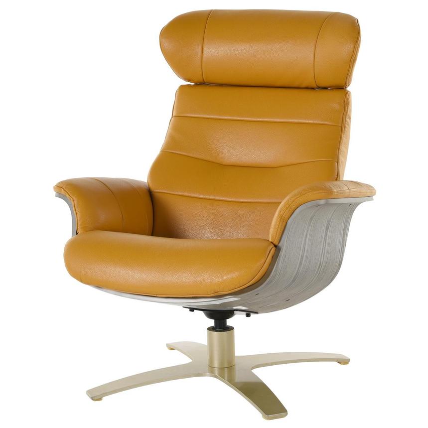 Enzo II Yellow Leather Accent Chair El Dorado Furniture
