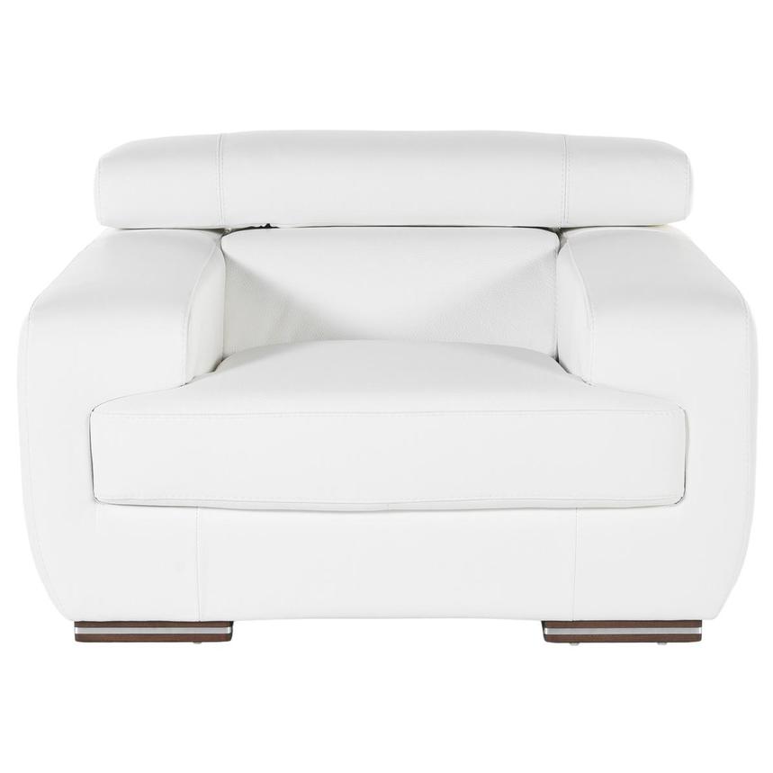 Grace White Leather Chair  alternate image, 3 of 7 images.