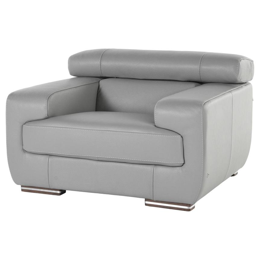 Grey leather 2025 chair modern