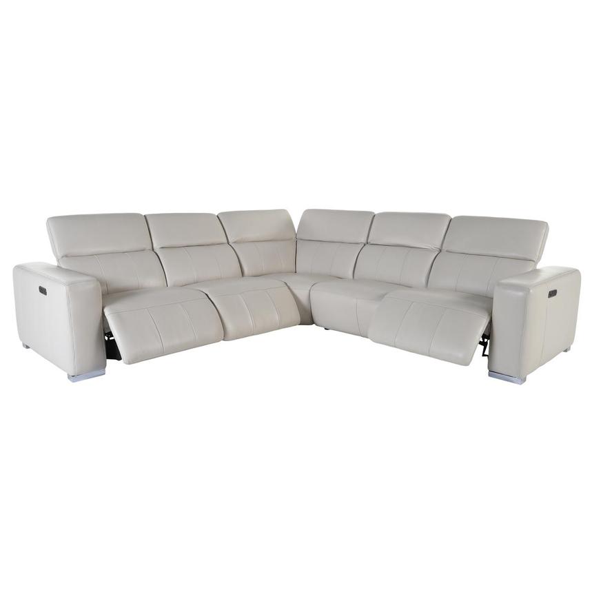 Samar Leather Power Reclining Sectional with 5PCS/3PWR  alternate image, 2 of 5 images.