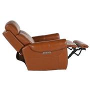 Rogelio Tan Leather Power Recliner  alternate image, 3 of 6 images.