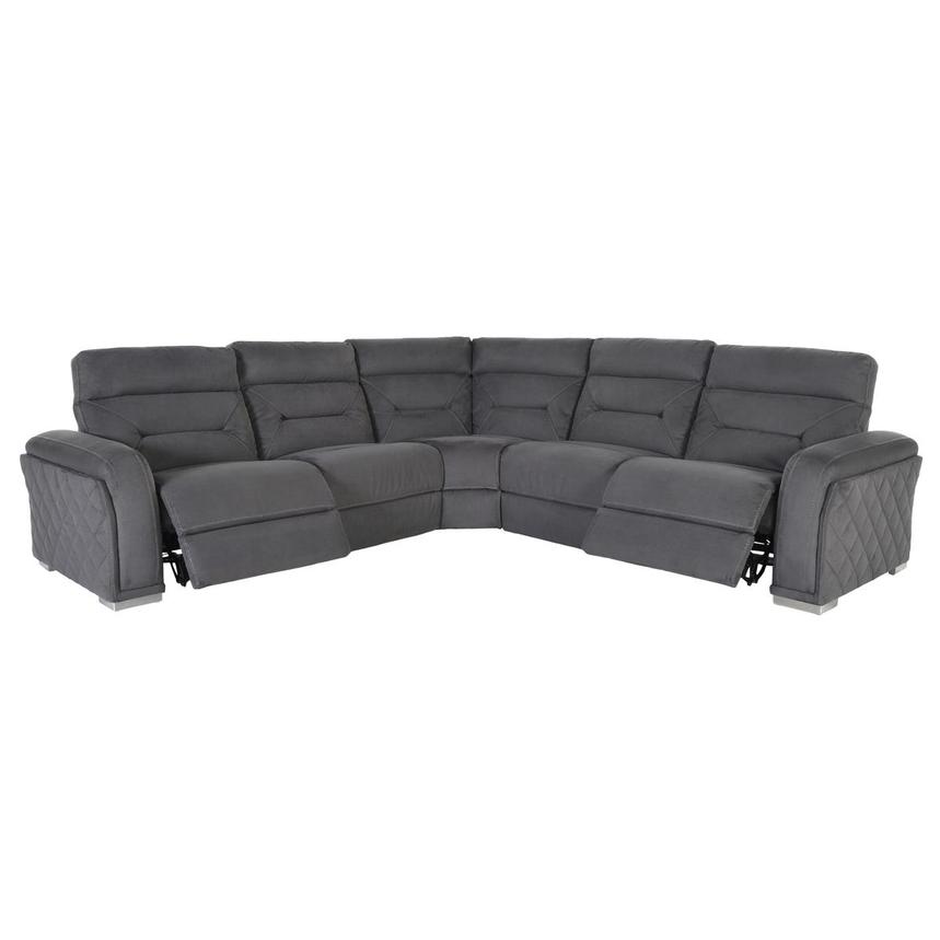 Kim Gray Power Reclining Sectional with 5PCS/2PWR alternate image, 3 of 6 images.