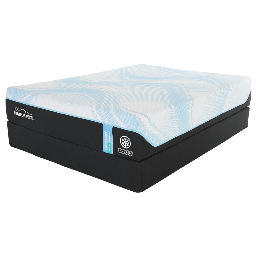 LuxeBreeze Hybrid-Medium King Mattress w/Low Foundation by Tempur-Pedic  main image, 1 of 3 images.