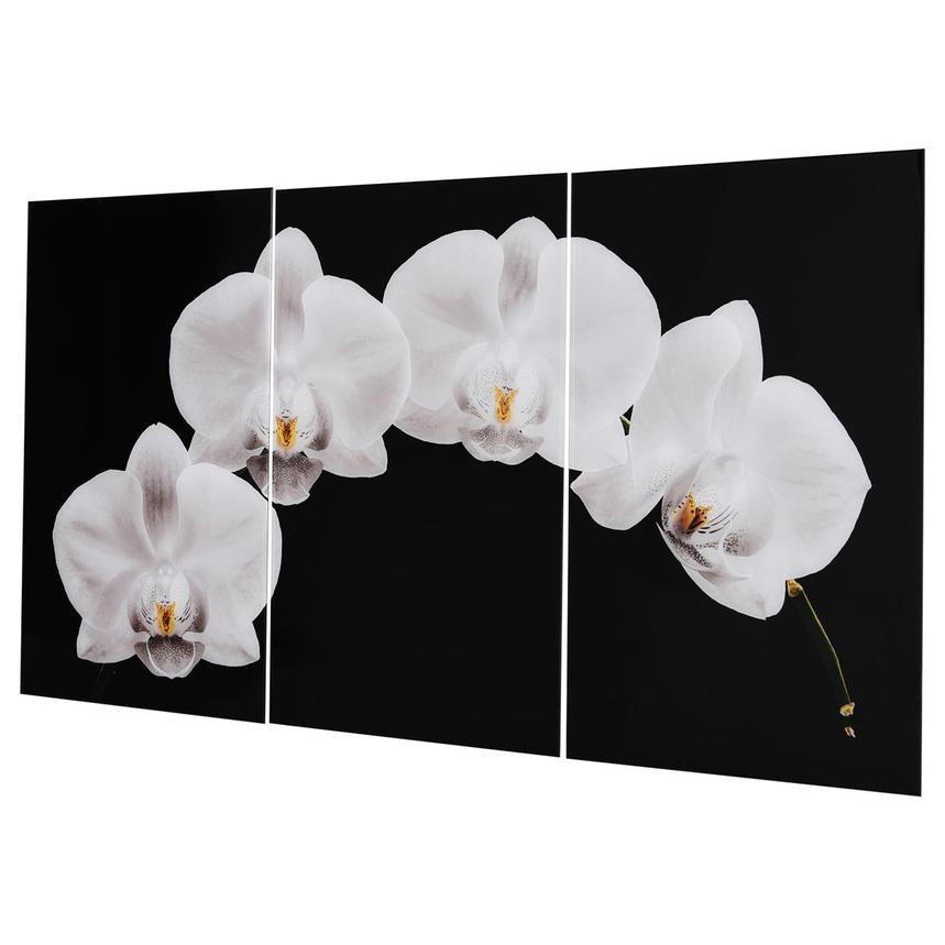 White Orchid Set of 3 Acrylic Wall Art  alternate image, 2 of 2 images.