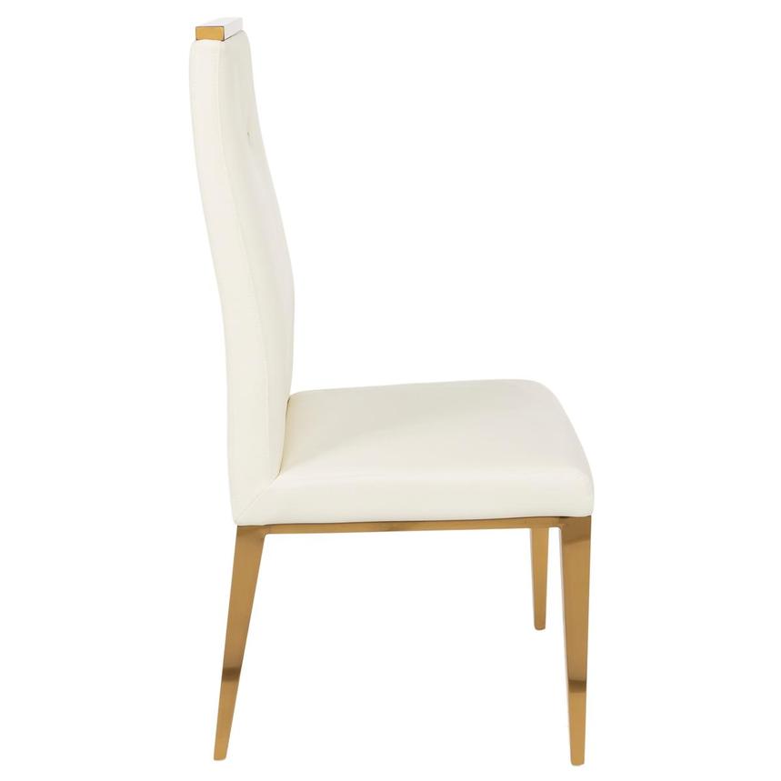 Hyde White/Gold Side Chair  alternate image, 4 of 8 images.