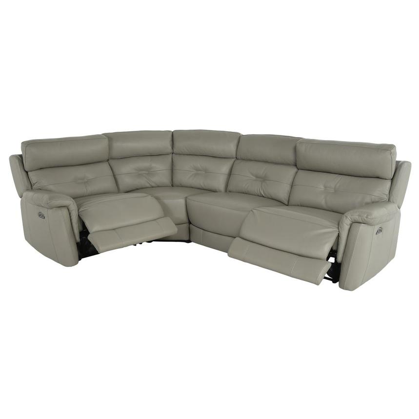 Naya Taupe Leather Power Reclining Sectional with 4PCS/2PWR alternate image, 2 of 3 images.