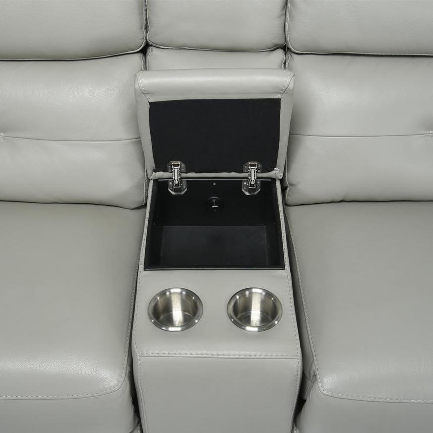 Naya Taupe Home Theater Leather Seating with 5PCS/3PWR alternate image, 4 of 6 images.