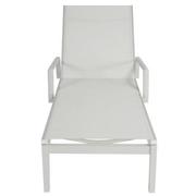 Mykonos White Chaise Lounge  alternate image, 2 of 5 images.