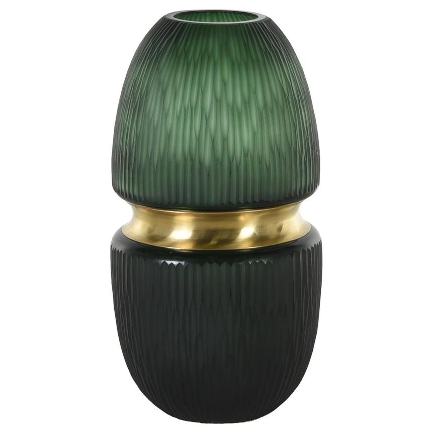 Thalo Green Glass Vase  main image, 1 of 2 images.