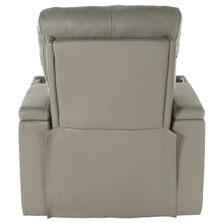 Santiago Gray Leather Power Recliner  alternate image, 7 of 8 images.