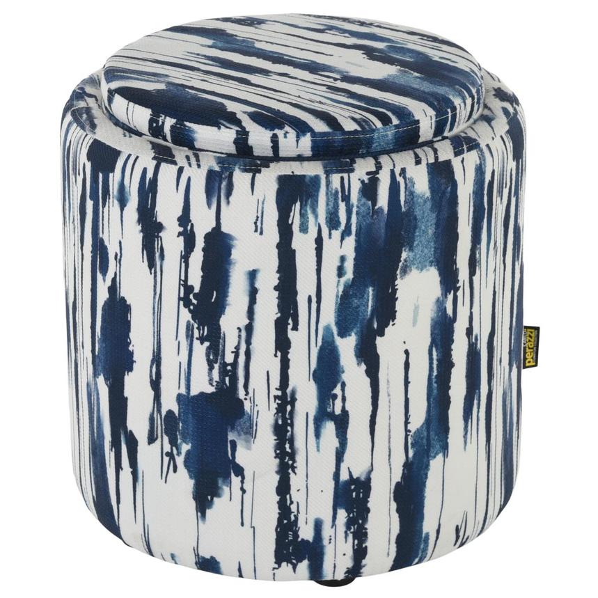Joey II Blue Ottoman main image, 1 of 4 images.