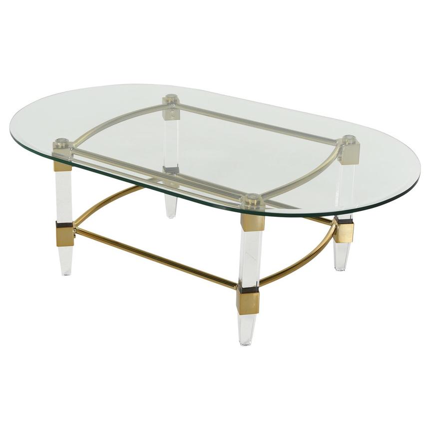 Caroline Gold Oval Coffee Table  main image, 1 of 3 images.