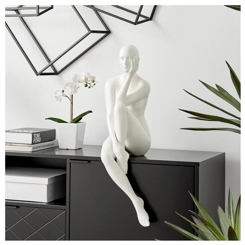 Pensive White Sculpture alternate image, 2 of 4 images.