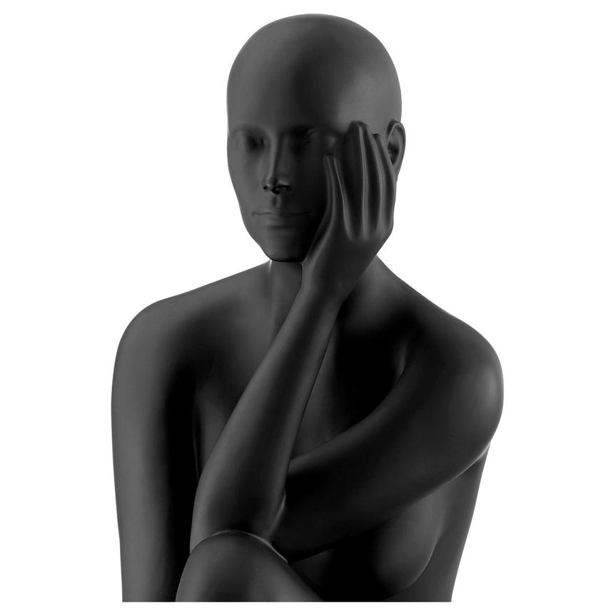 Pensive Black Sculpture  alternate image, 4 of 4 images.