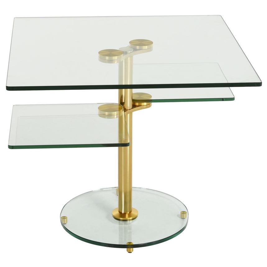 Square Clear Gold Side Table  main image, 1 of 2 images.