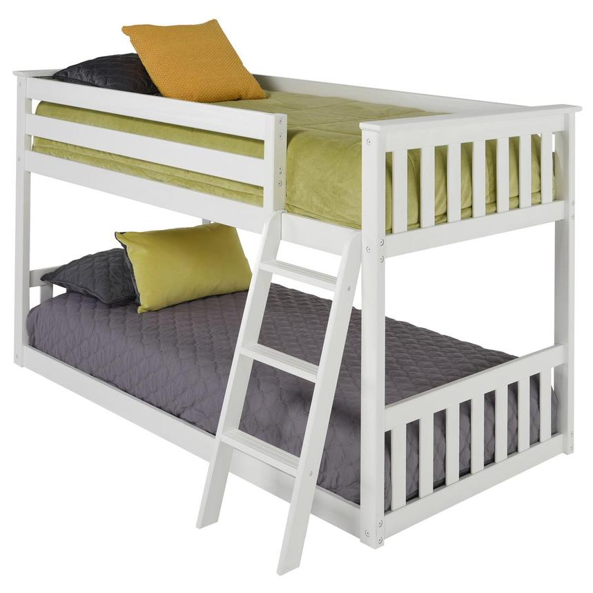 Ayden White Twin Low Bunk Bed El Dorado Furniture