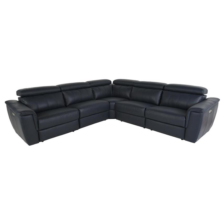 Washington Blue Power Reclining Sectional with 5PCS/3PWR main image, 1 of 7 images.