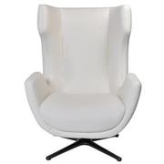 Domenico White Leather Accent Chair  alternate image, 2 of 7 images.