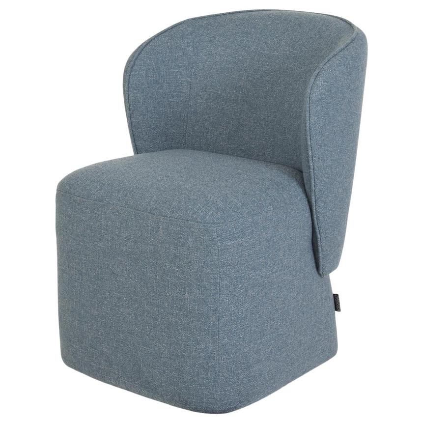 Lottie Blue Side Chair w/Casters  main image, 1 of 6 images.
