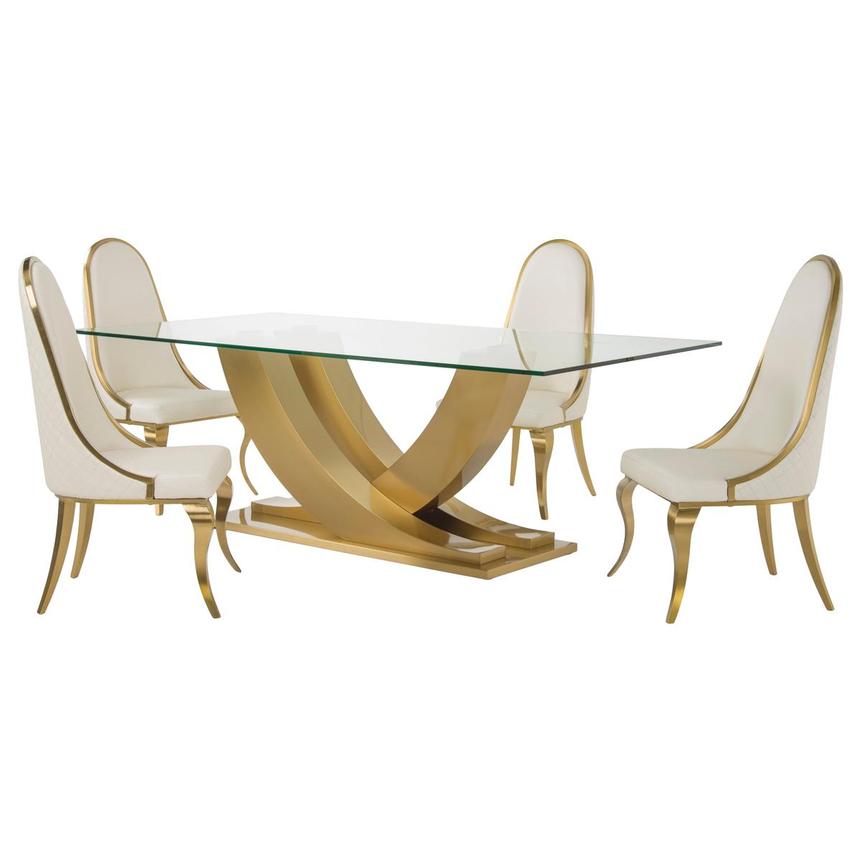 Sofitel/Annalise Gold 5Piece Dining Set El Dorado Furniture