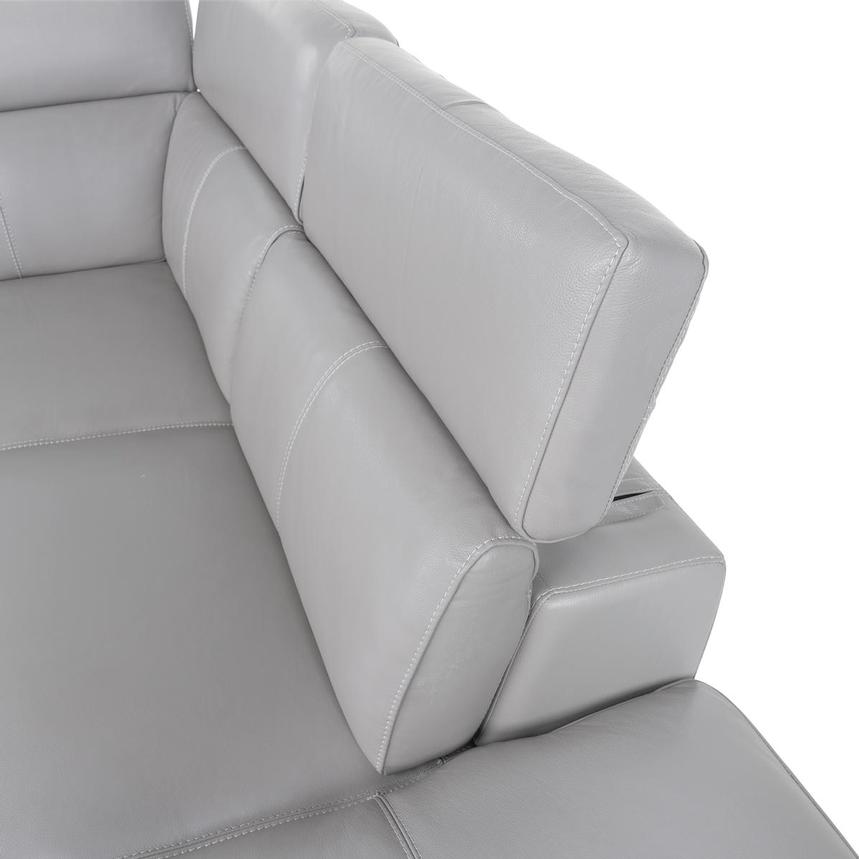 Johana Taupe Leather Power Reclining Sofa w/Right Chaise El Dorado