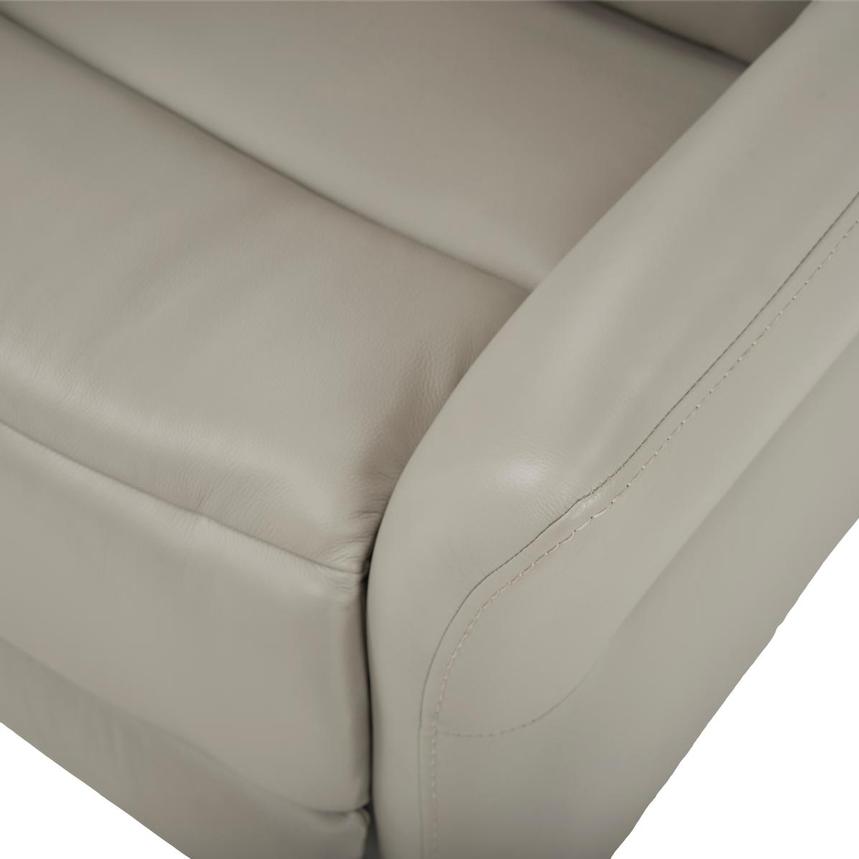 Serenity Gray Leather Power Recliner  alternate image, 9 of 12 images.