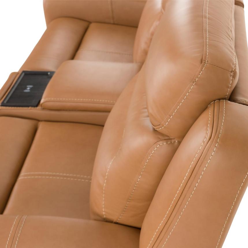 Byron Leather Power Reclining Sofa w/Console  alternate image, 6 of 12 images.