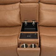 Byron Leather Power Reclining Sofa w/Console  alternate image, 7 of 12 images.
