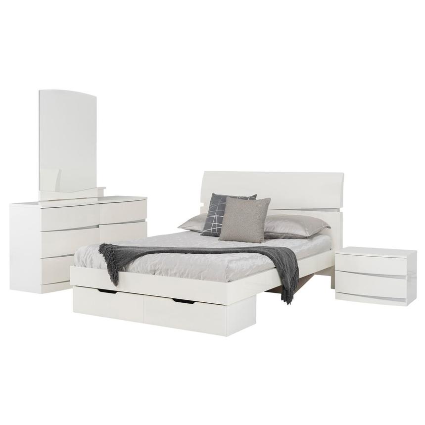 Brighton White 4-Piece Full Storage Bedroom Set  main image, 1 of 5 images.