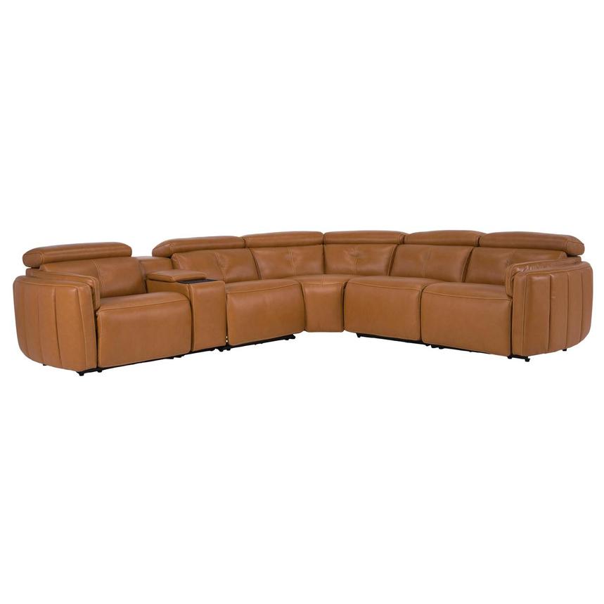 Kamet Leather Power Reclining Sectional with 6PCS/3PWR  main image, 1 of 9 images.