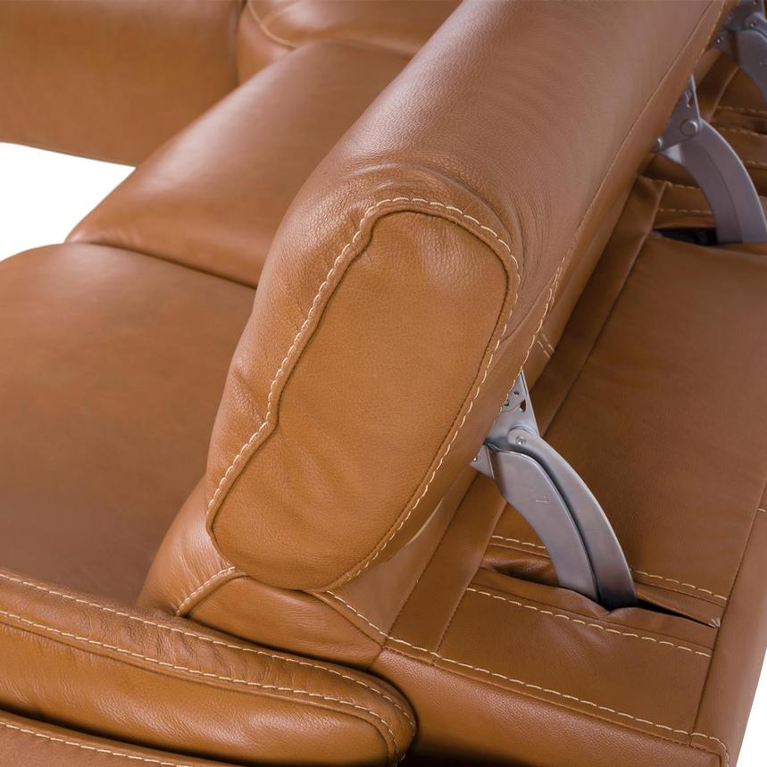 Kamet Tan Leather Power Reclining Sectional with 6PCS/3PWR  alternate image, 8 of 10 images.