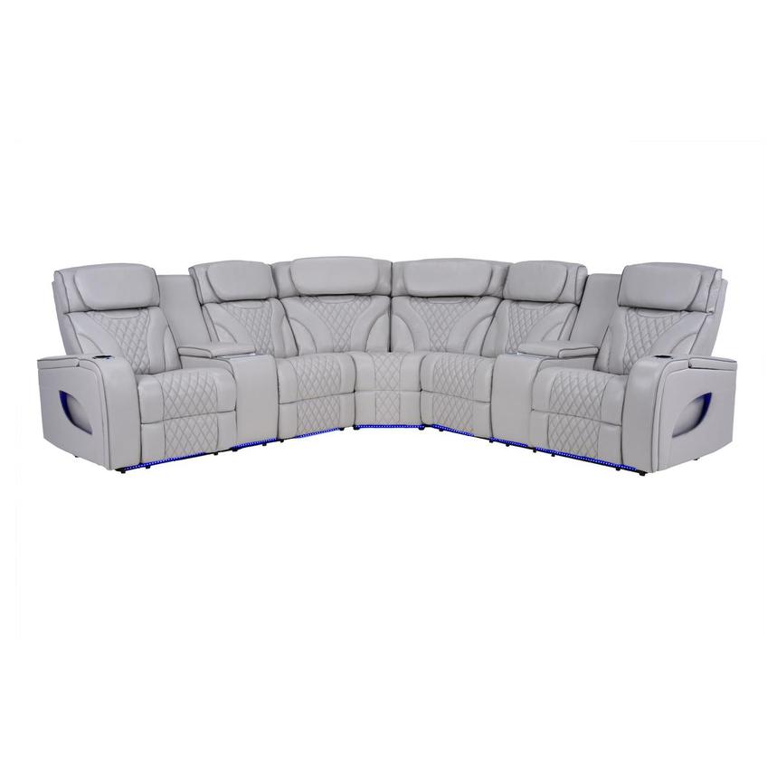 Pummel Gray Power Corner Sofa  main image, 1 of 16 images.