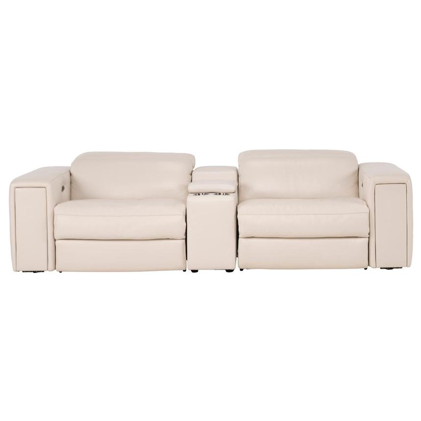 Trevor Leather Power Reclining Sofa w/Console  main image, 1 of 11 images.
