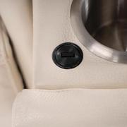 Trevor Leather Power Reclining Sofa w/Console  alternate image, 9 of 11 images.