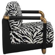 Zebra Accent Chair  alternate image, 3 of 8 images.