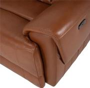 Devin Tan Home Theater Leather Seating with 5PCS/2PWR  alternate image, 7 of 10 images.