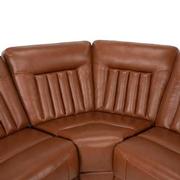Devin Tan Leather Corner Sofa with 7PCS/3PWR  alternate image, 5 of 13 images.