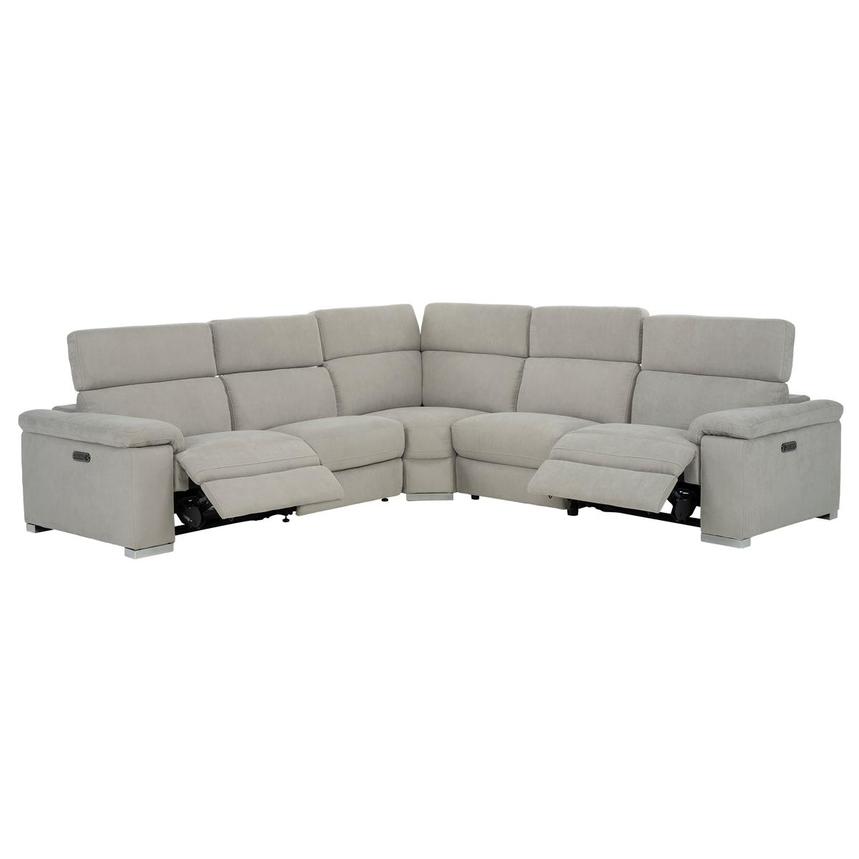 Karly Light Gray Power Reclining Sectional with 5PCS/2PWR alternate image, 2 of 8 images.