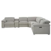 Karly Light Gray Power Reclining Sectional with 7PCS/3PWR  alternate image, 4 of 12 images.