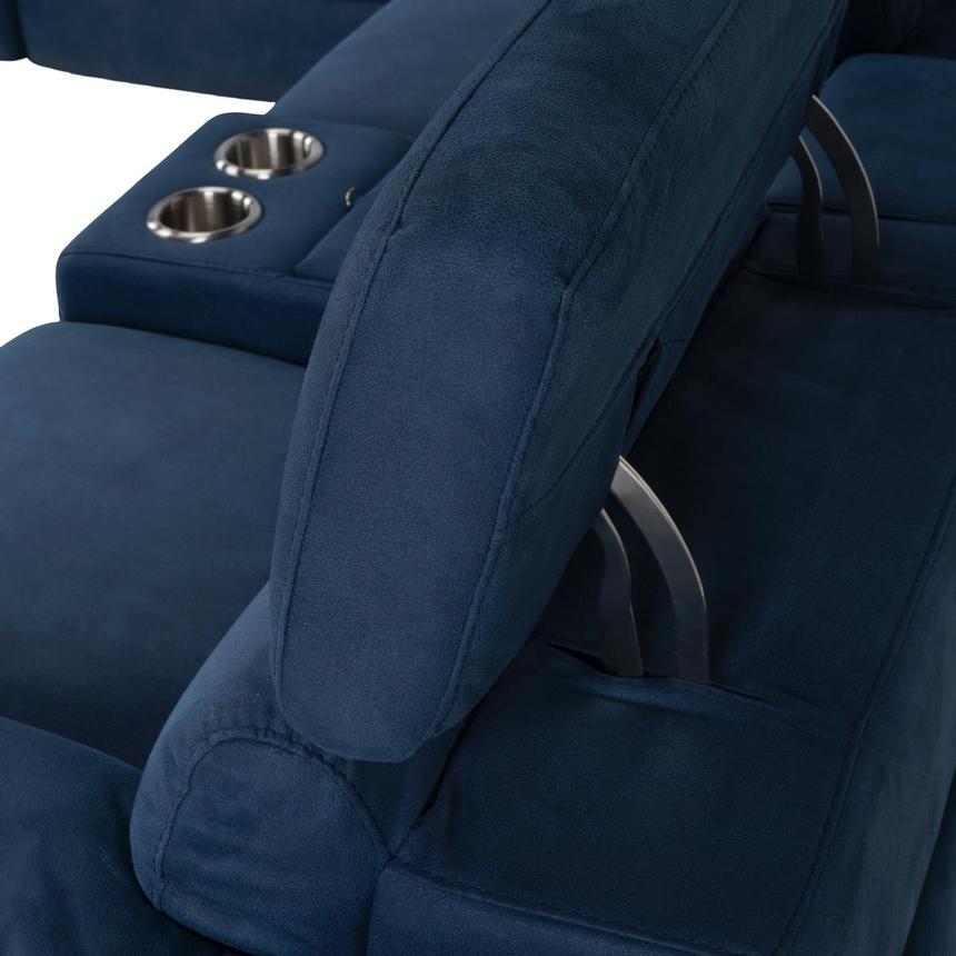 Karly Blue Power Reclining Sectional with 7PCS/3PWR alternate image, 7 of 10 images.