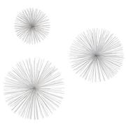 Spiky White Set of 3 Wall Decor  main image, 1 of 4 images.