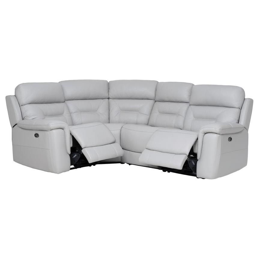 Palmer Leather Power Reclining Sectional with 4PCS/2PWR alternate image, 2 of 7 images.