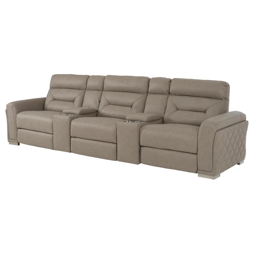 Kim Taupe Home Theater Seating with 5PCS/2PWR  main image, 1 of 8 images.