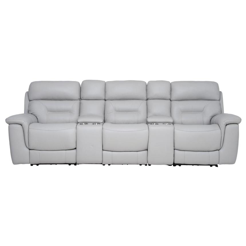 Palmer Home Theater Leather Seating with 5PCS/2PWR main image, 1 of 8 images.