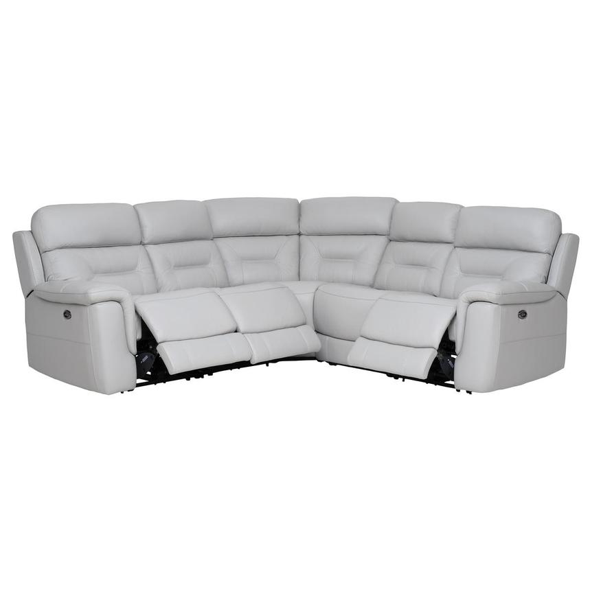 Palmer Leather Power Reclining Sectional with 5PCS/3PWR alternate image, 2 of 7 images.