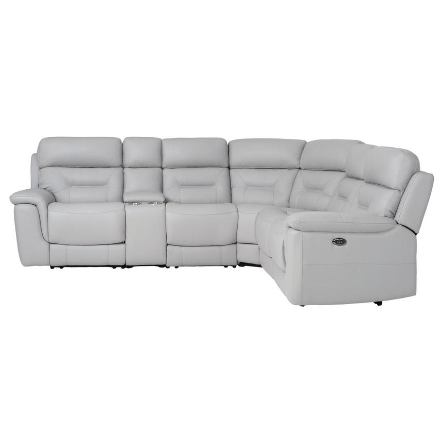 Palmer Leather Power Reclining Sectional with 6PCS/2PWR  alternate image, 3 of 10 images.