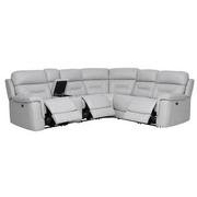 Palmer Leather Power Reclining Sectional with 6PCS/3PWR  alternate image, 2 of 10 images.