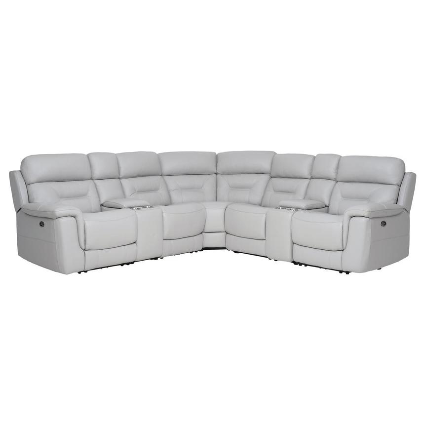 Palmer Leather Power Reclining Sectional with 7PCS/3PWR  main image, 1 of 10 images.