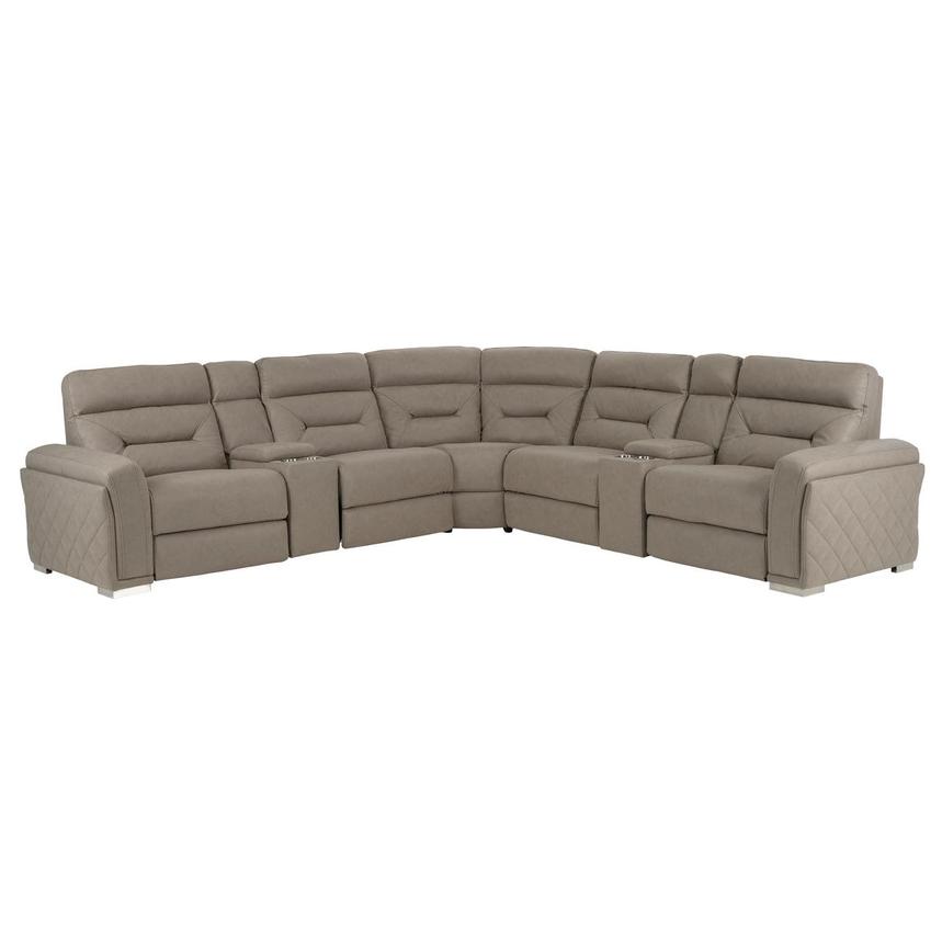 Kim Taupe Power Reclining Sectional with 7PCS/3PWR  main image, 1 of 10 images.