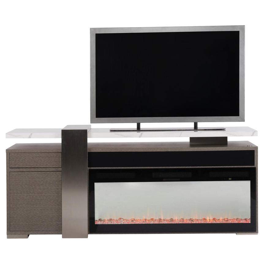 Totem Gray/White Electric Fireplace  main image, 1 of 15 images.